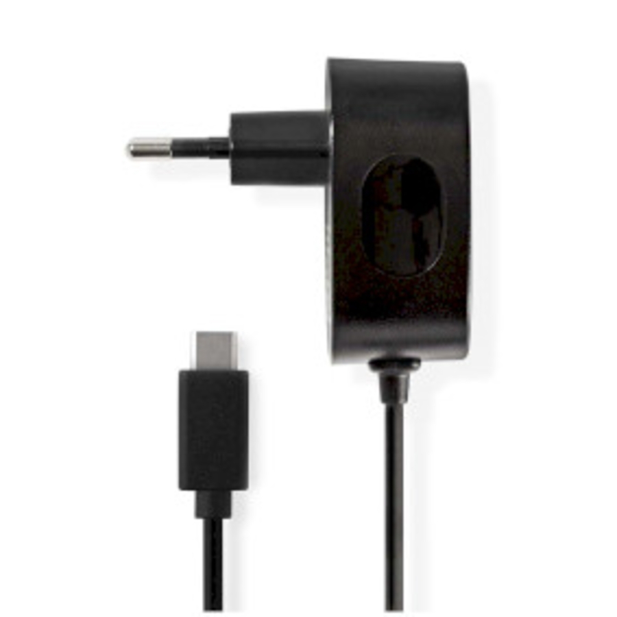 Nedis WCHAC300ABK Netzladegerät  15 W 15 W | Schnellladefunktion | 1.50 m | Anzahl der Ausgänge: 1 | USB-C™ (Fixed) Kabel 