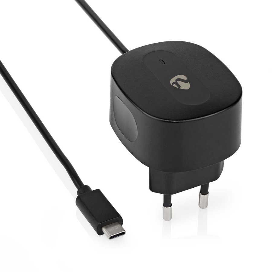 Nedis WCHAC300ABK Netzladegerät  15 W 15 W | Schnellladefunktion | 1.50 m | Anzahl der Ausgänge: 1 | USB-C™ (Fixed) Kabel 