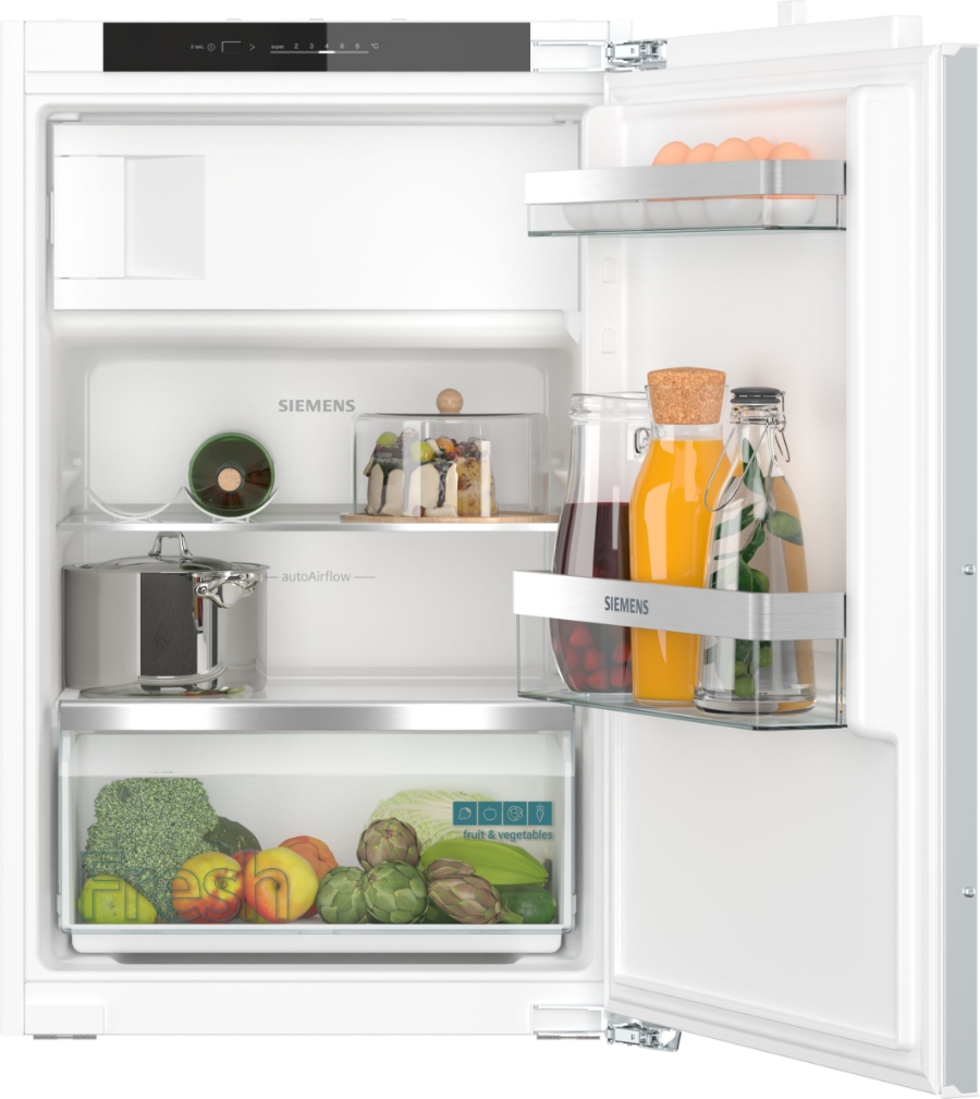 Siemens KI22LVFE0 Kühlschrank Einbau mit Gefrierfach 88 cm Nische Festtürmontage Weiss 