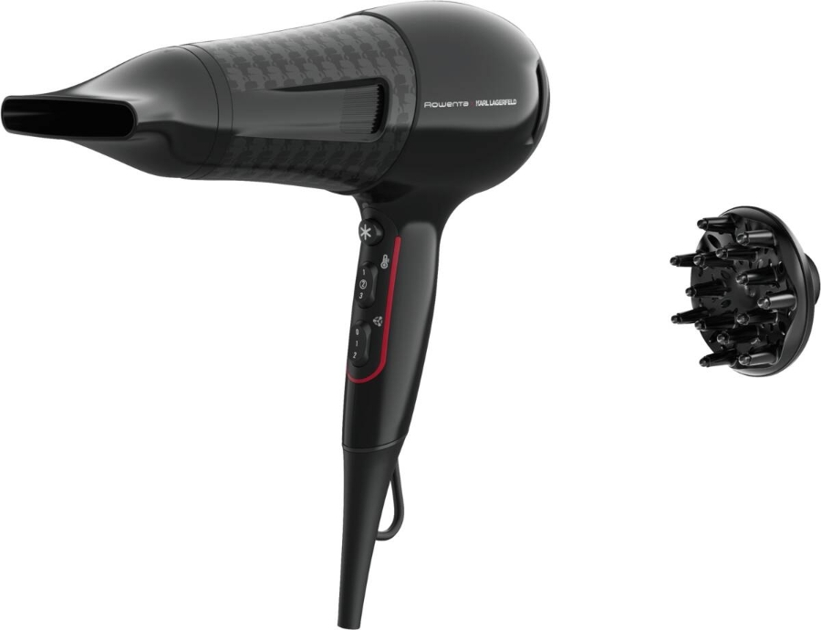 Rowenta CV591L Karl Lagerfeld Powerline Haartrockner 2100 Watt, Ionen-Booster,energiesparender Motor, Kaltlufttaste,