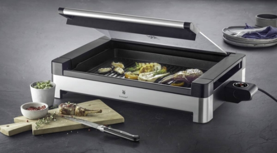 WMF LONO Tischgrill mit Glasdeckel Cromargan 0415430011 