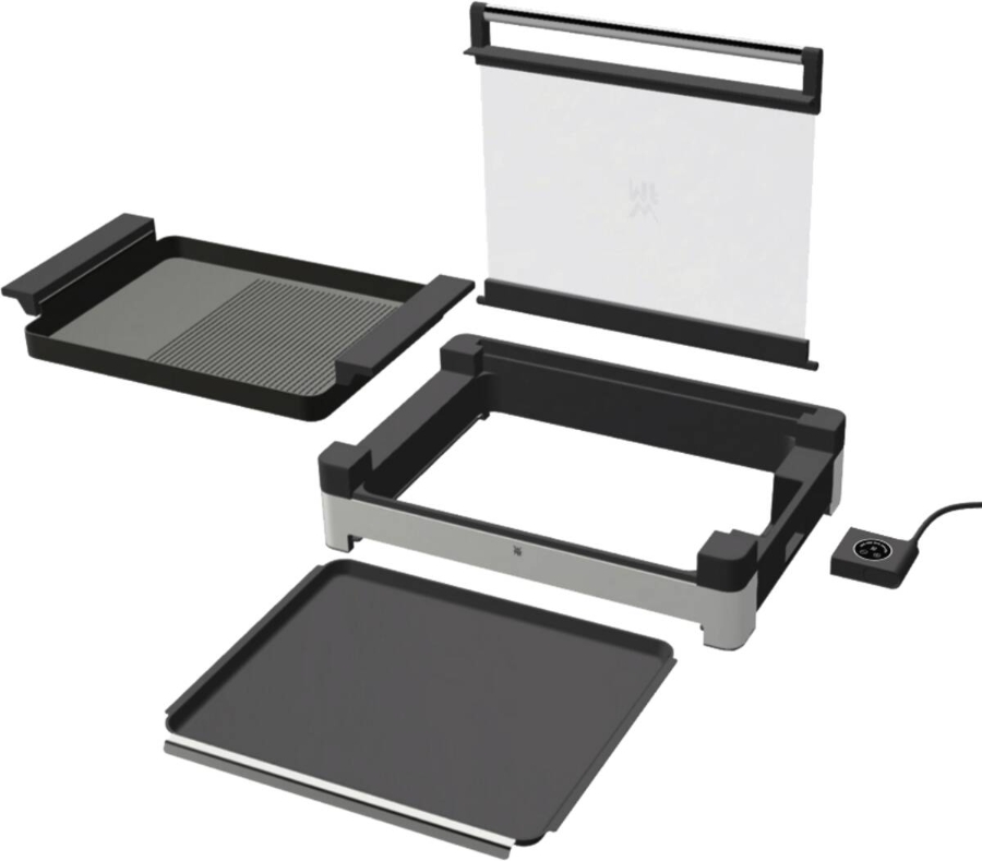 WMF LONO Tischgrill mit Glasdeckel Cromargan 0415430011 