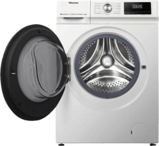 Hisense WFQA8014EVJMW Waschmaschine mit Dampf 8 kg 1400 U/min