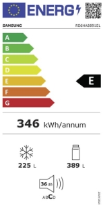 Samsung RS6HA8891SL/EF Side-by-Side   Family Hub Silber