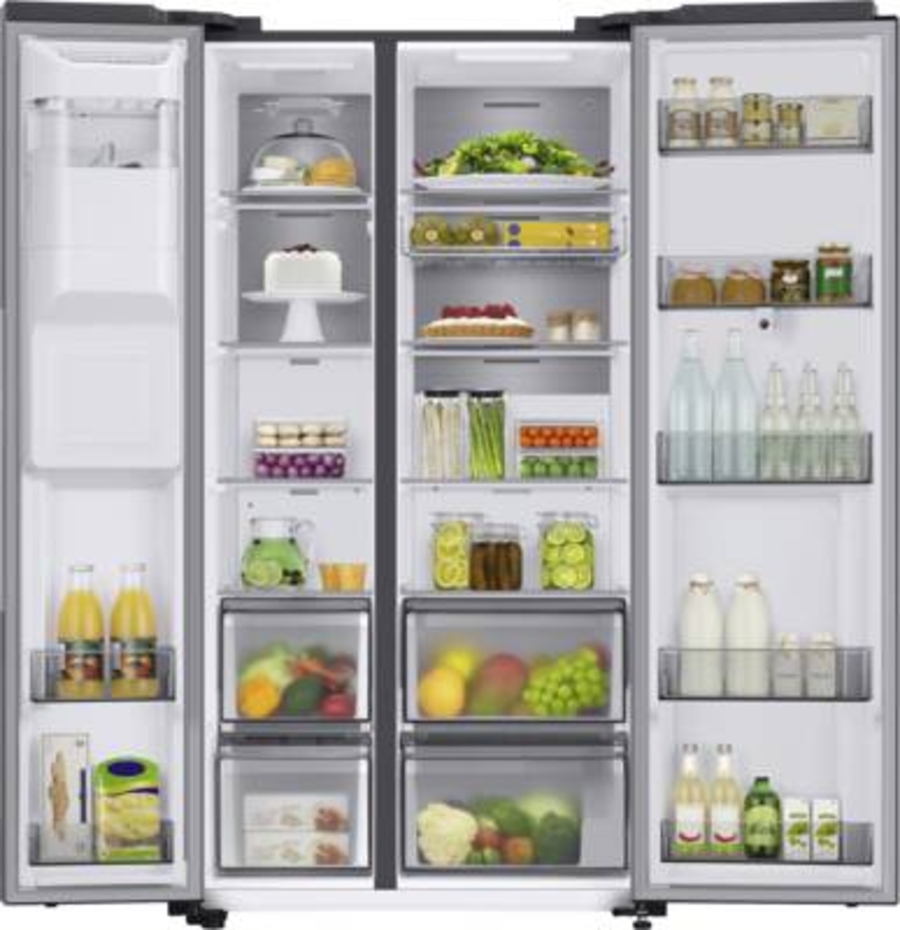 Samsung RS6HA8891SL/EF Side-by-Side   Family Hub Silber