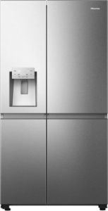 Hisense RS818N4TIE Side-by-Side Edelstahl NoFrost Wassertank Eiswürfel- und Wasserspender 