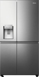 Hisense RS818N4TIE Side-by-Side Edelstahl NoFrost Wassertank Eiswürfel- und Wasserspender 