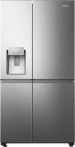 Hisense RS818N4TIE Side-by-Side Edelstahl NoFrost Wassertank Eiswürfel- und Wasserspender 