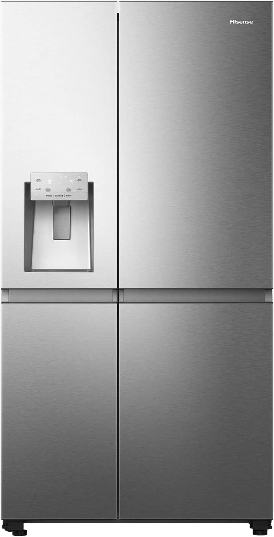 Hisense RS818N4TIE Side-by-Side Edelstahl NoFrost Wassertank Eiswürfel- und Wasserspender 