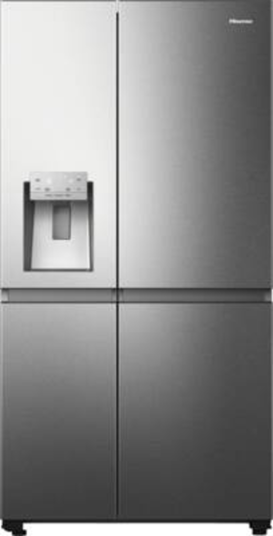 Hisense RS818N4TIE Side-by-Side Edelstahl NoFrost Wassertank Eiswürfel- und Wasserspender 