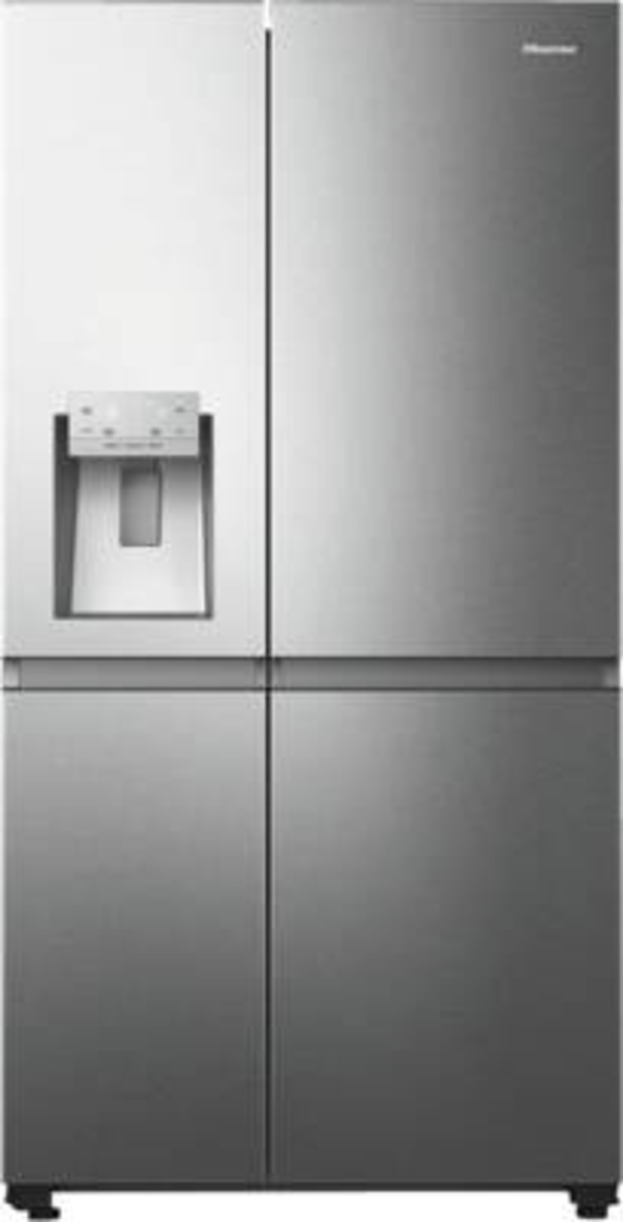 Hisense RS818N4TIE Side-by-Side Edelstahl NoFrost Wassertank Eiswürfel- und Wasserspender 