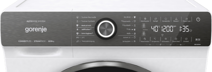 Gorenje WD2S164ADSWA Waschtrockner 10kg Waschen 6 kg Trocknen 