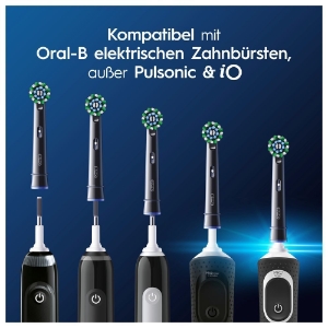 Oral-B Pro CrossAction Aufsteckbürsten BLACK 12er FFU, für elektrische Zahnbürste, X-förmige Borsten,