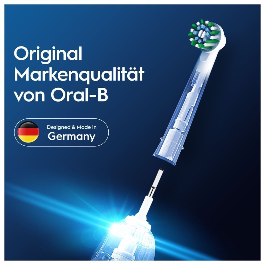 Oral-B Pro CrossAction Aufsteckbürsten 16er FFU, für elektrische Zahnbürste, X-förmige Borsten,