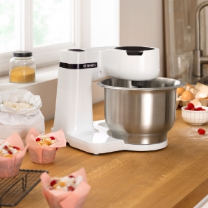 Bosch MUMS2EW00 Küchenmaschine Edelstahl-Weiss Edelstahl-Schüssel 3,8 L