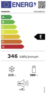 Samsung RS6HA8891B1 Side by Side Family Hub Schwarz Festwasseranschluss