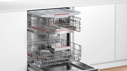 Bosch SMV6ZCX42E Einbau Geschirrspüler vollintegriert 60 cm Restzeitprojektion (TimeLight),Home Connect