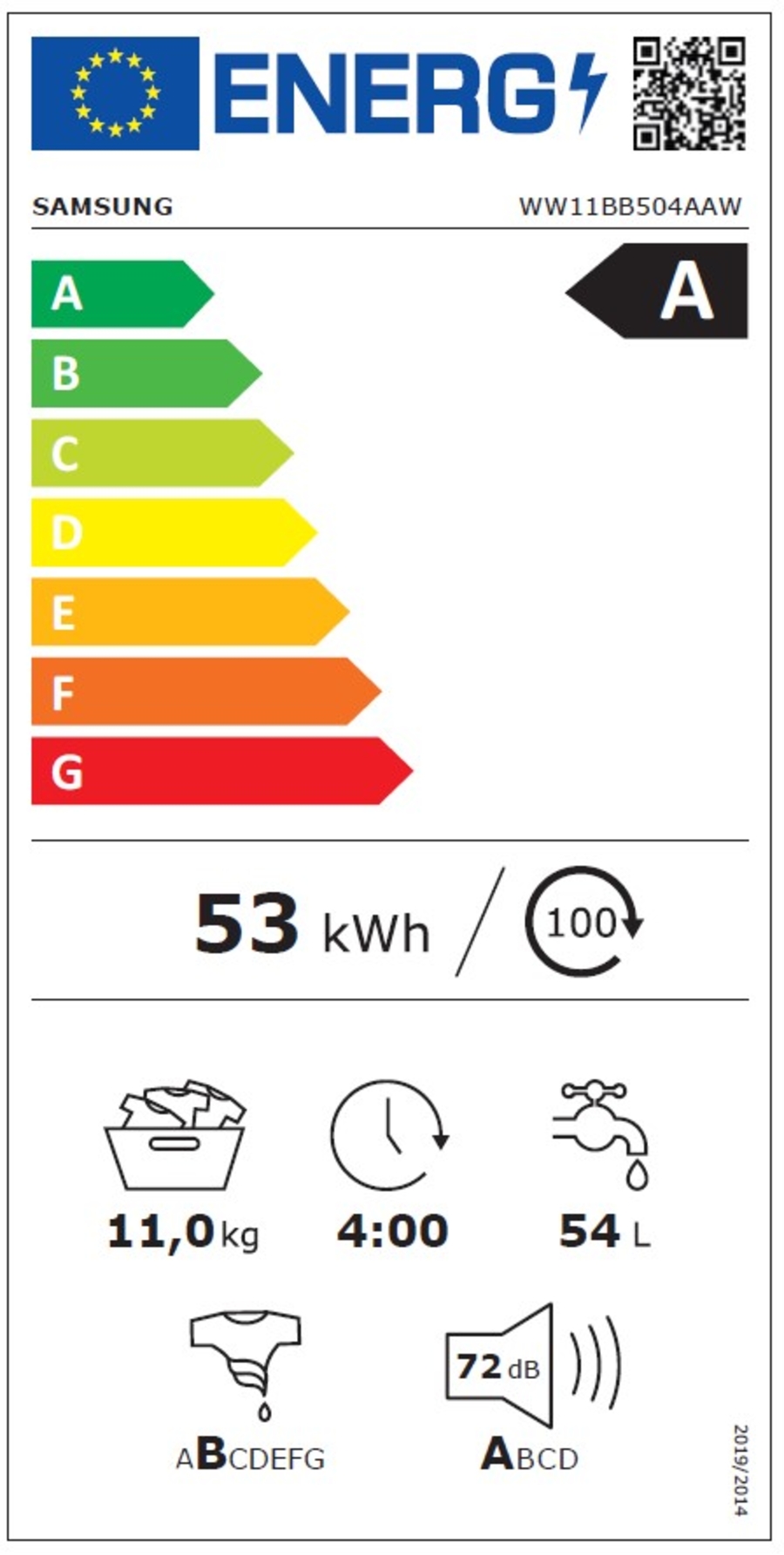 Samsung WW11BB504AAWS2 BESPOKE eco5200Big Waschmaschine 11kg  SpaceMax