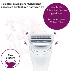 Beurer HL 36 Damenrasierer  Wet & Dry  Weiss-Pink
