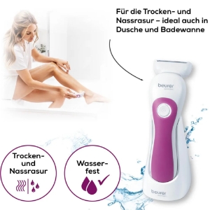Beurer HL 36 Damenrasierer  Wet & Dry  Weiss-Pink