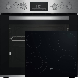Beko BBUM12328X Multifunktionsherdset Edelstahl-Schwarz EEK: A