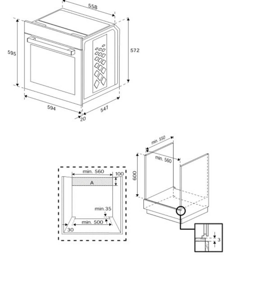 Beko BBUM12328X Multifunktionsherdset Edelstahl-Schwarz EEK: A