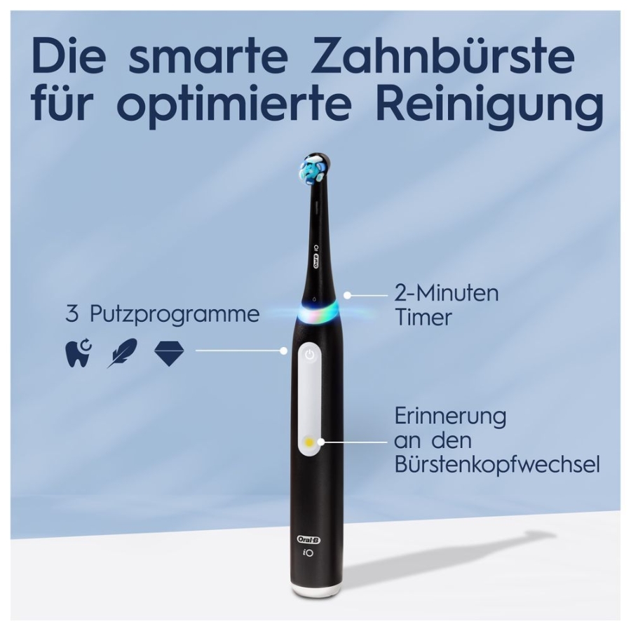 Oral-B iO Series 3 Elektrische Zahnbürste + Reiseetui Matt Black 