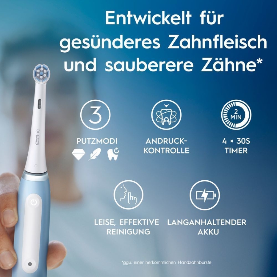 Oral-B iO Series 3 Elektrische Zahnbürste, Ice Blue  