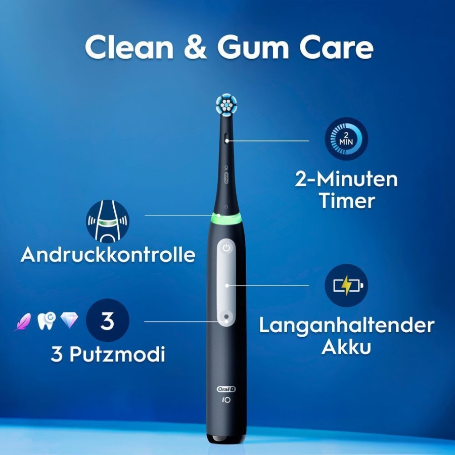 Oral-B iO Series 3 Elektrische Zahnbürste, Matt Black 