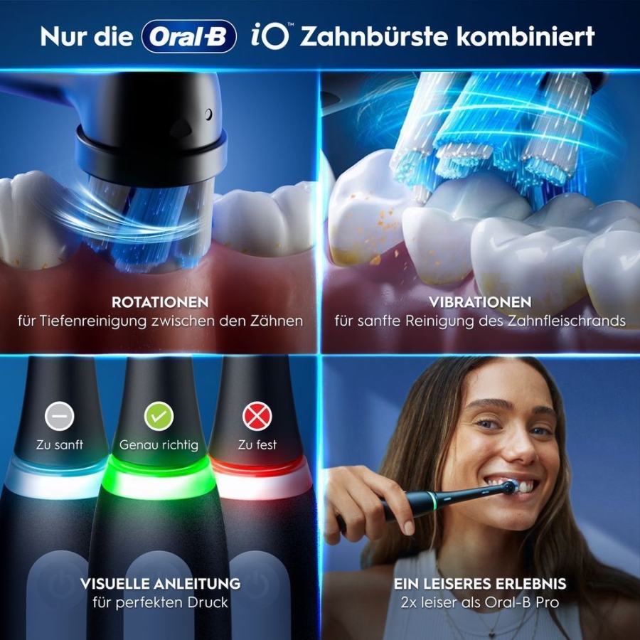 Oral-B iO Series 3 Elektrische Zahnbürste, Matt Black 