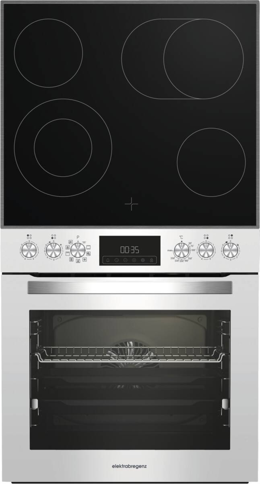 Elektrabregenz HE 64090 WR Multifunktionsherdset weiß EEK: A+