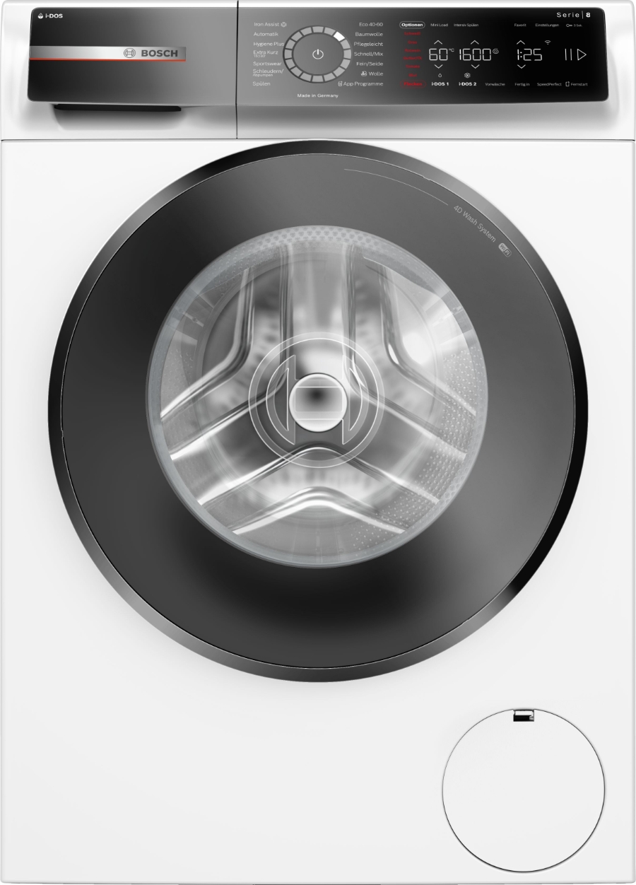 Bosch WGB256A40 Waschmaschine Stand 10kg, 1600U/min weiß i-DOS,i-DOS mit Waschmittelscan