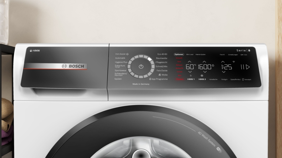 Bosch WGB256A40 Waschmaschine Stand 10kg, 1600U/min weiß i-DOS,i-DOS mit Waschmittelscan