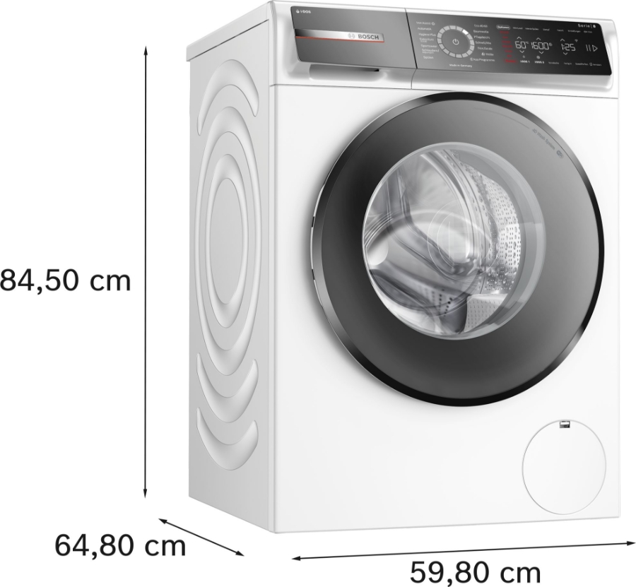 Bosch WGB256A40 Waschmaschine Stand 10kg, 1600U/min weiß i-DOS,i-DOS mit Waschmittelscan