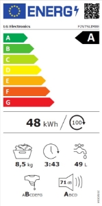 LG F2V7SLIM8E Waschmaschine Slim 47,5 cm Tief 8,5 kg 1200 Upm  