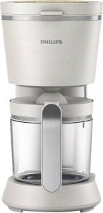 Philips HD5120/00 Filterkaffeemaschine Eco Conscious Edition  1.2-Liter-Glaskanne, bis zu 15 Tassen, Seiden-Weiss