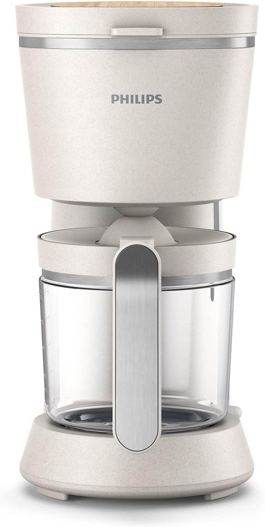 Philips HD5120/00 Filterkaffeemaschine Eco Conscious Edition  1.2-Liter-Glaskanne, bis zu 15 Tassen, Seiden-Weiss
