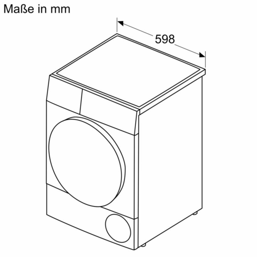 Bosch WTH83V93 Wärmepumpentrockner Stand 8kg weiß