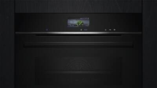 Siemens HS736G1B2 iQ700 Einbau Dampfbackofen  60 x 60 cm, Schwarz, Edelstahl