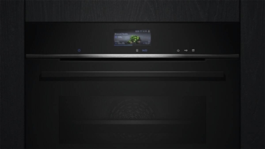 Siemens HS736G1B2 iQ700 Einbau Dampfbackofen  60 x 60 cm, Schwarz, Edelstahl