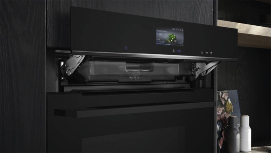 Siemens HS736G1B2 iQ700 Einbau Dampfbackofen  60 x 60 cm, Schwarz, Edelstahl