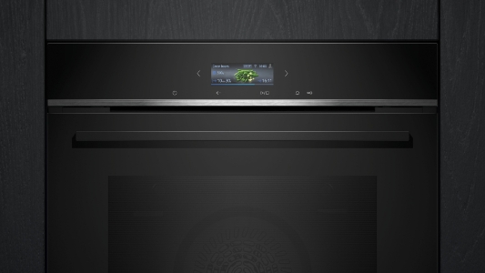 Siemens HB734G1B2 iQ700 Extraklasse Einbaubackofen mit  Sprachsteuerung, Schwarz