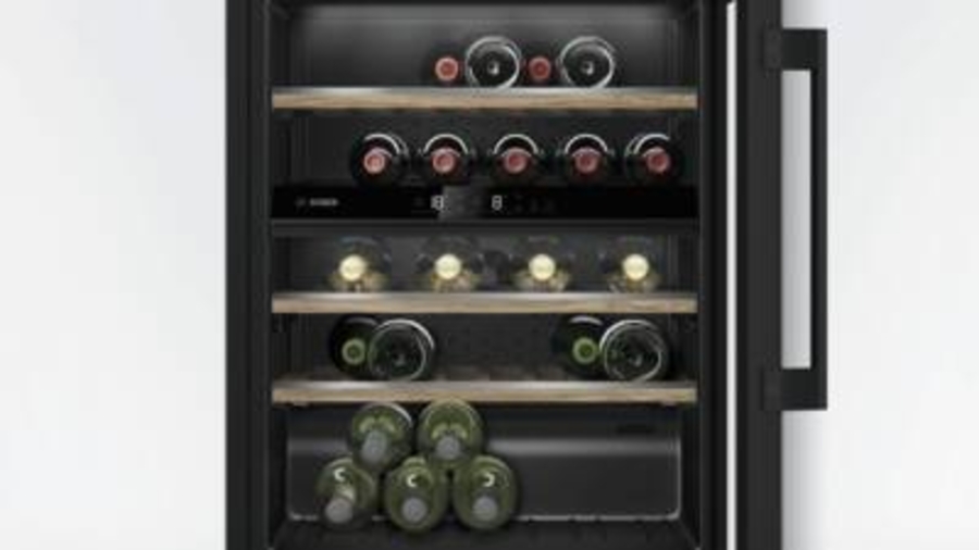 Bosch KUW21AHG0 Weinkühlschrank mit Glastür, 82 x 60 cm Schwarz
