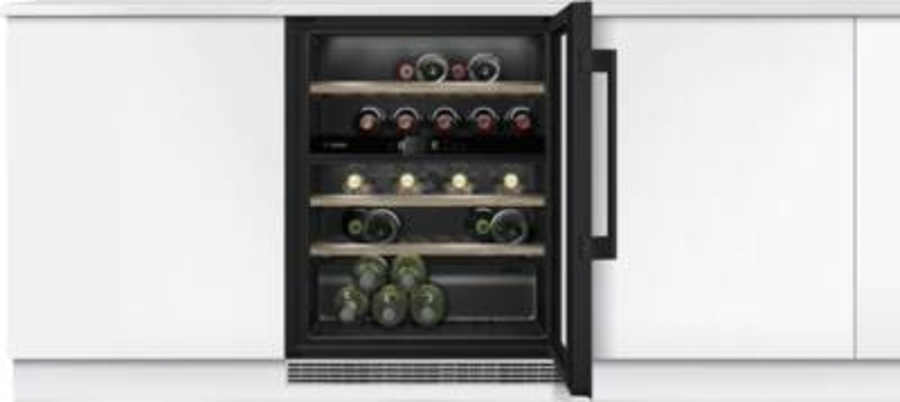 Bosch KUW21AHG0 Weinkühlschrank mit Glastür, 82 x 60 cm Schwarz
