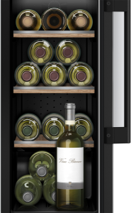 Bosch KUW20VHF0 Weinkühlschrank mit Glastür, 82 x 30 cm Schwarz