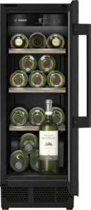 Bosch KUW20VHF0 Weinkühlschrank mit Glastür, 82 x 30 cm Schwarz