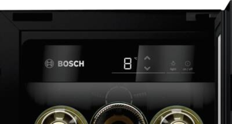 Bosch KUW20VHF0 Weinkühlschrank mit Glastür, 82 x 30 cm Schwarz