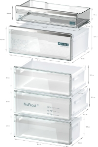 Siemens KG49NAIBT Kühl-/Gefrierkombination Stand Edelstahl (BxHxT):700x2030x667mm
