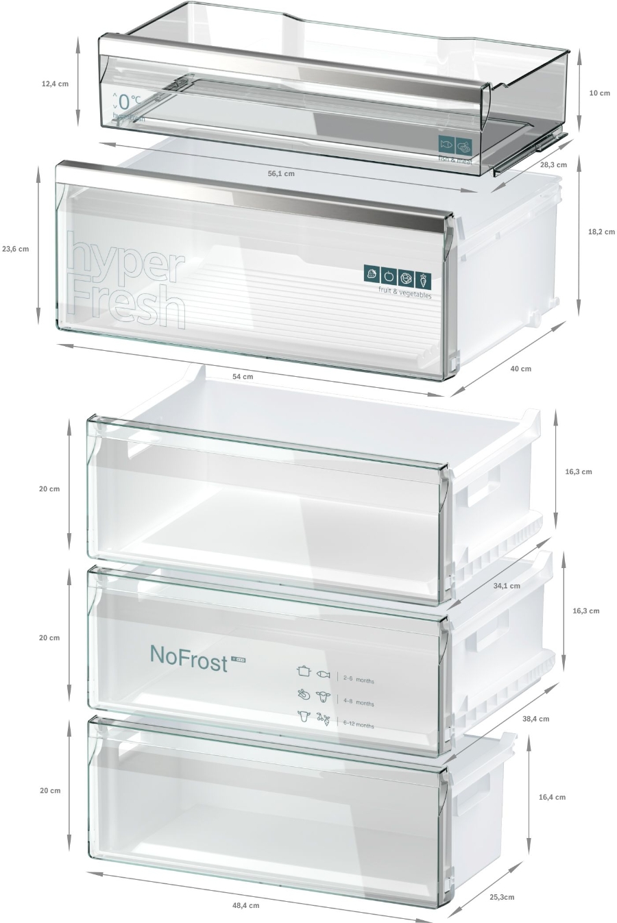 Siemens KG49NAIBT Kühl-/Gefrierkombination Stand Edelstahl (BxHxT):700x2030x667mm