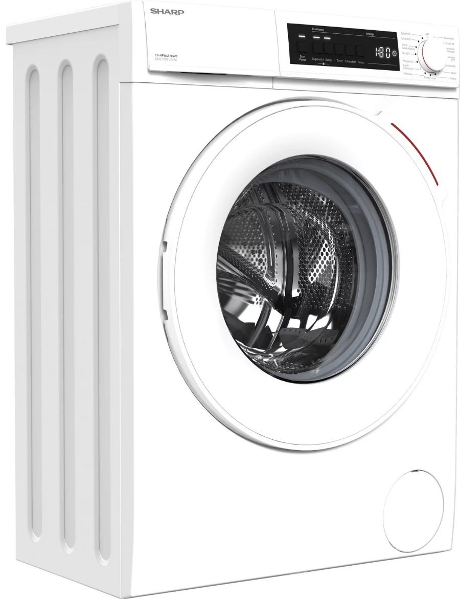 Sharp ES-NFW612CWB-DE Waschmaschine 6 kg, 1200 U/min nur 42 cm tief